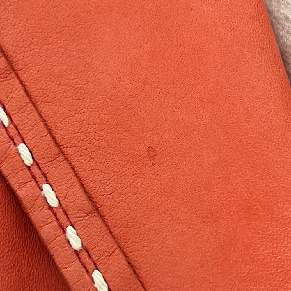 Artico Luxurious Orange Buttery Soft Sheepskin Leather Jacket **Sz 46/US Sz 10** - Picture 10 of 10